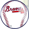 Atlanta Braves Round Metal Baseball Sign