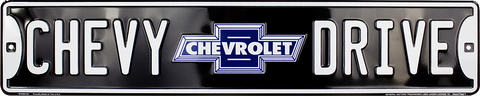 Chevrolet Logo License Plate Black Embossed