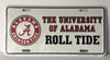 Alabama License Plate Roll Tide
