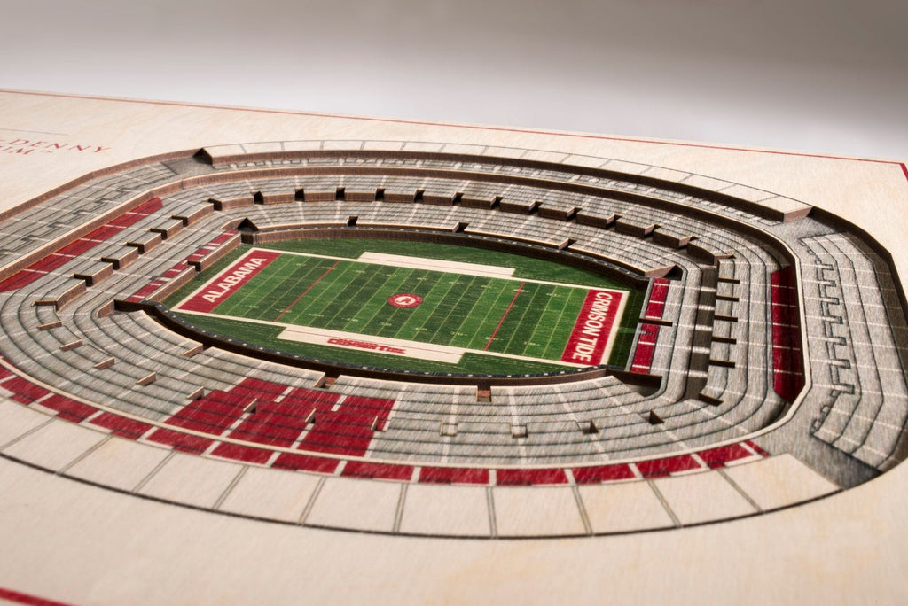 Alabama Crimson Tide 5-Layer Stadium Views 3D Wall Art Of Bryant-Denny Stadium Office
