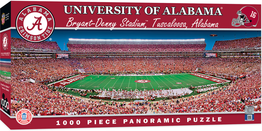 Alabama Crimson Tide Stadium Panoramic Jigsaw Puzzle Ncaa 1000 Pc Bryant Denny