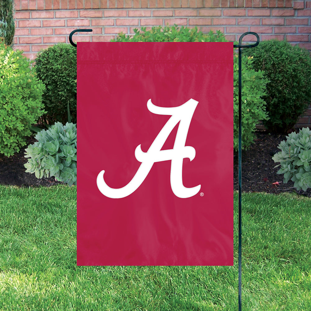 Alabama Crimson Tide Garden Flag Applique Embroidered Premium Full Size Heavyweight