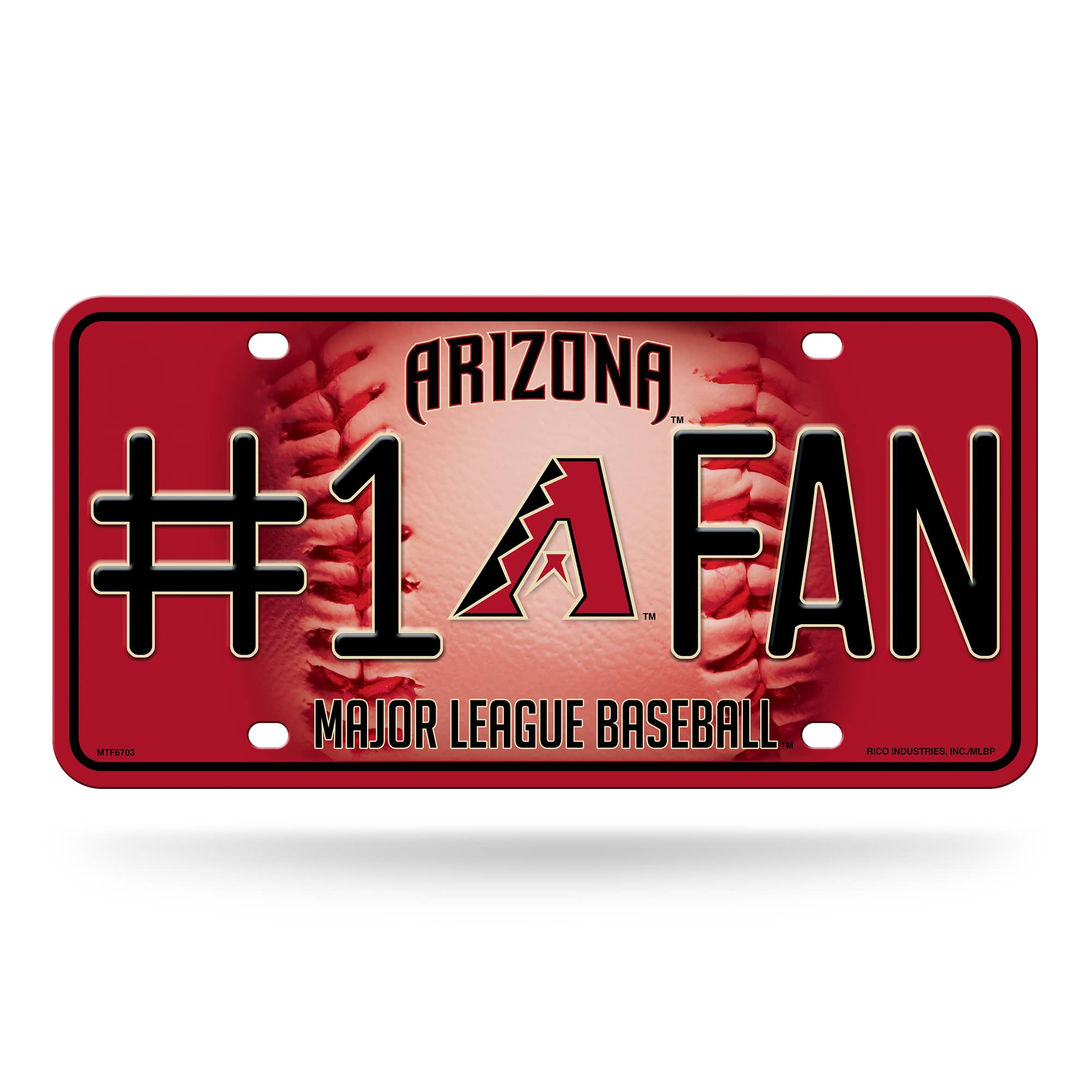 Arizona Diamondbacks #1 Fan Car Truck Tag License Plate Mlb Baseball M ...