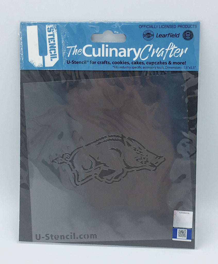 Arkansas Razorbacks Stencil Culinary Crafting Decorating Cookies Cakes Cupcakes Ncaa