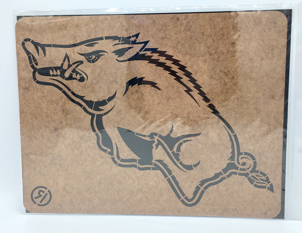 Arkansas Razorback Tusk Mini Stencil Craft 14.5" X 11" Reusable Projects Ncaa College