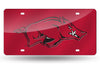 Arkansas Razorbacks Mirror Red Car Tag License Plate