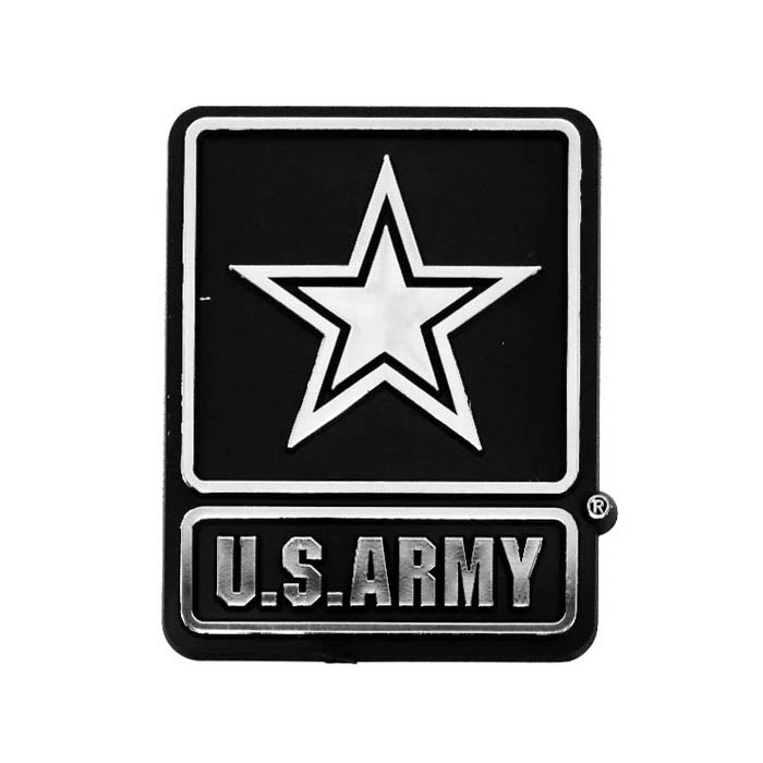 ARMY UNITED STATES AUTO EMBLEM CHROME PLASTIC