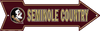 Florida State Seminole Country Embossed Metal Arrow Sign