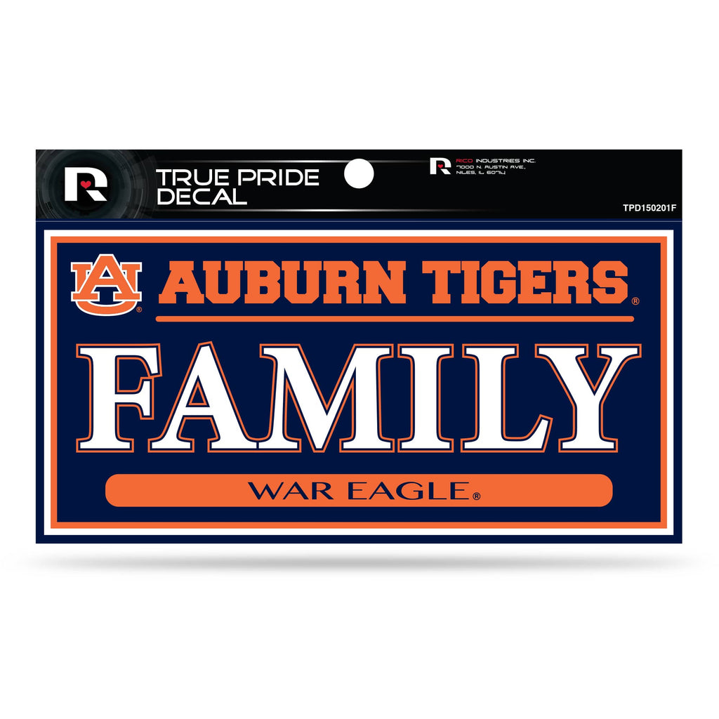 Auburn Tigers True Pride Decal Family War Eagle Auto 3" X 6"