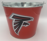 NFL Aluminum Bucket 5 QT Drink Party Pail Ice Metal  - Choose Your Team