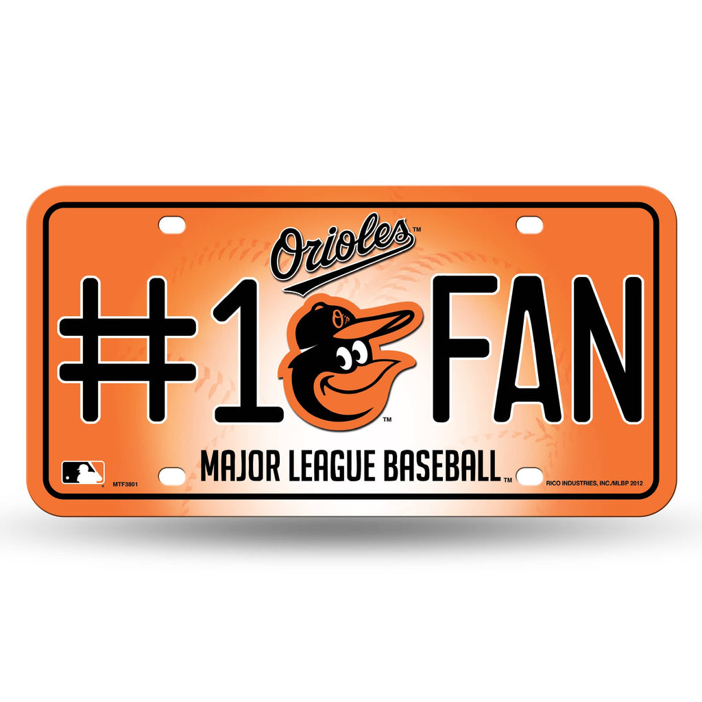 Baltimore Orioles #1 Fan Car Truck Tag License Plate Mlb Baseball Metal Sign