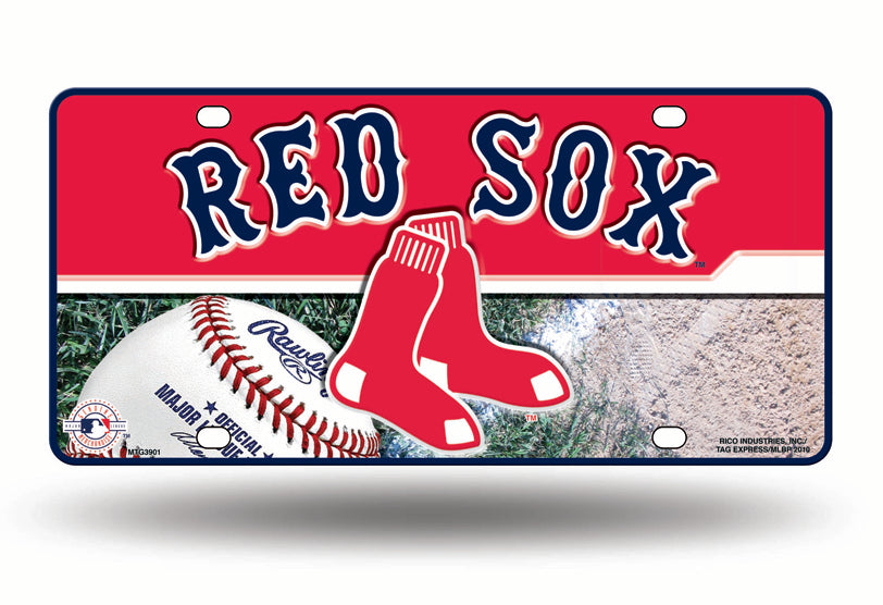 Boston Red Sox Car Tag MLB 12 x 6