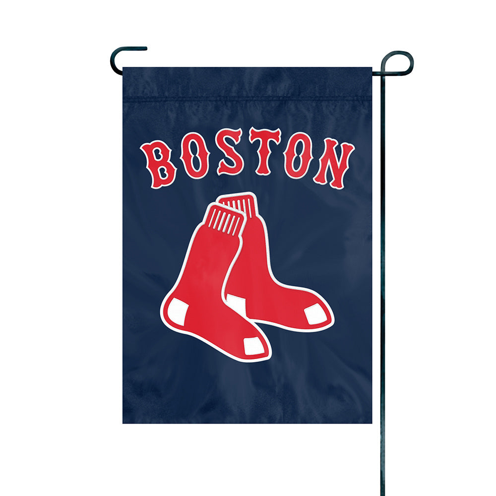 Boston Red Sox Garden Mini Flag Applique Embroidered Premium Heavy Weight Full Size Nylon