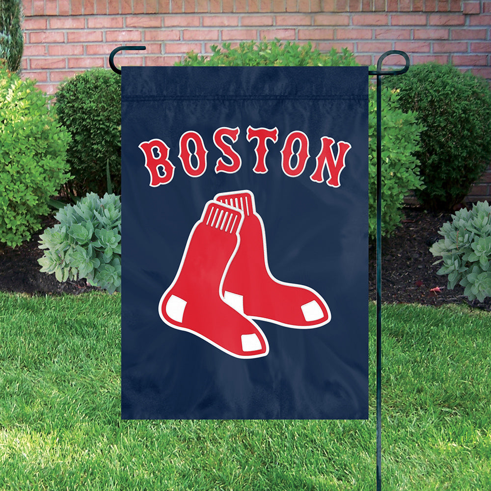 Boston Red Sox Garden Mini Flag Applique Embroidered Premium Heavy Weight Full Size Nylon