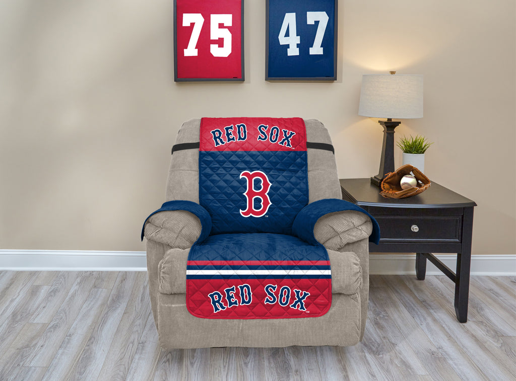 Boston Red Sox Furniture Protector Cover Recliner Reversible Elastic Strap MLB