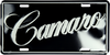 Camaro Chevrolet Aluminum Car Truck Tag License Plate Metal Sign Script Chevy