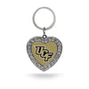 Ucf Knights Rhinestone Heart Bling Keychain Central Florida Ncaa Key Ring
