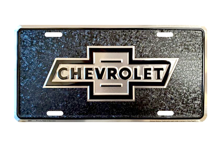 Chevrolet Mosaic Bowtie Logo License Plate