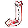 Chevrolet Corvette Garage J Arrow Metal Embossed Sign