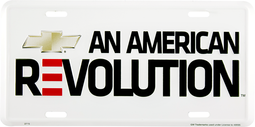Chevrolet An American Revolution License Plate Chevy Sign Embossed