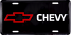Chevrolet License Plate Red Bowtie Black Chevy Sign Embossed Metal Car Truck