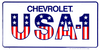 Chevrolet Usa-1 License Plate Metal American Flag Sign Embossed Car Truck Auto