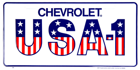 Chevrolet Logo License Plate Black Embossed