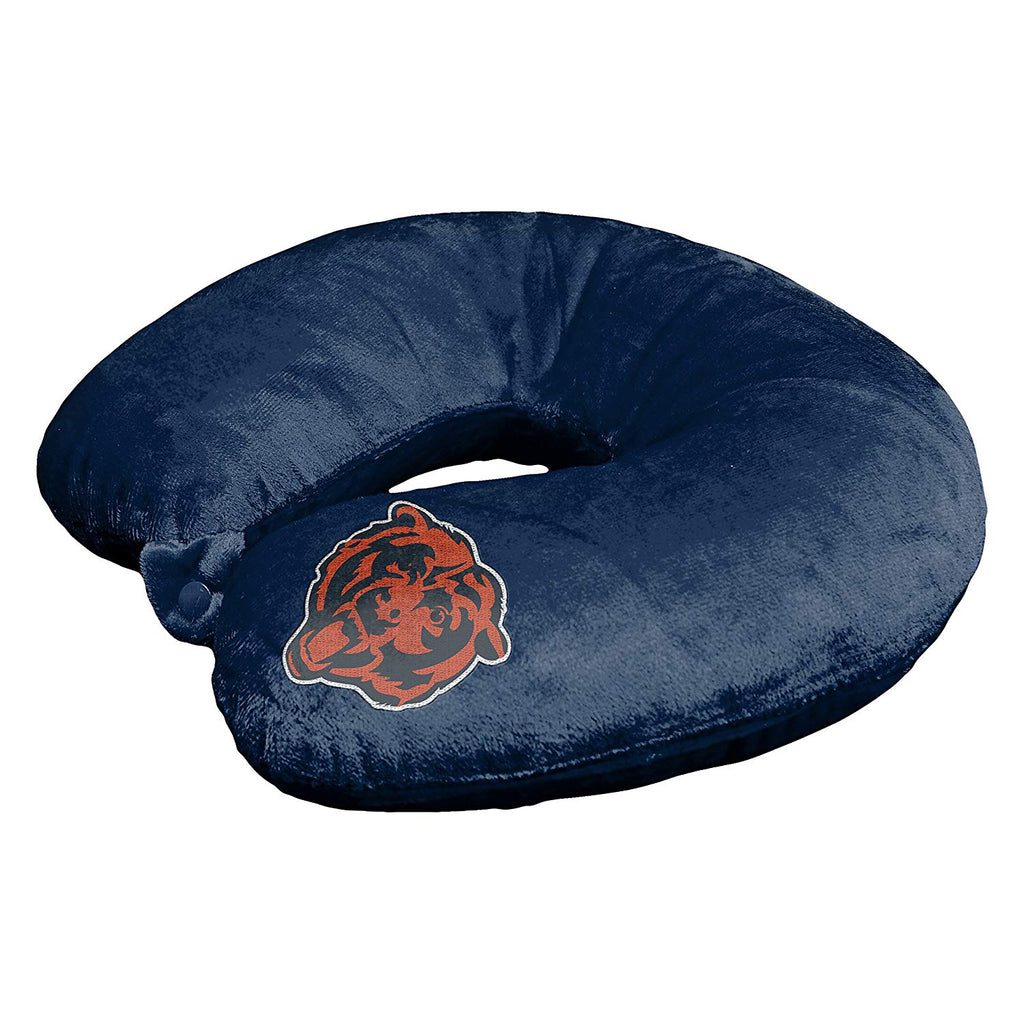 Chicago Bears Applique Travel Neck Pillow Team Logo Color Snap Closure Polyester