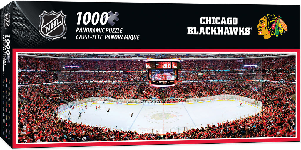 CHICAGO BLACKHAWKS STADIUM PANORAMIC JIGSAW PUZZLE NHL 1000 PC