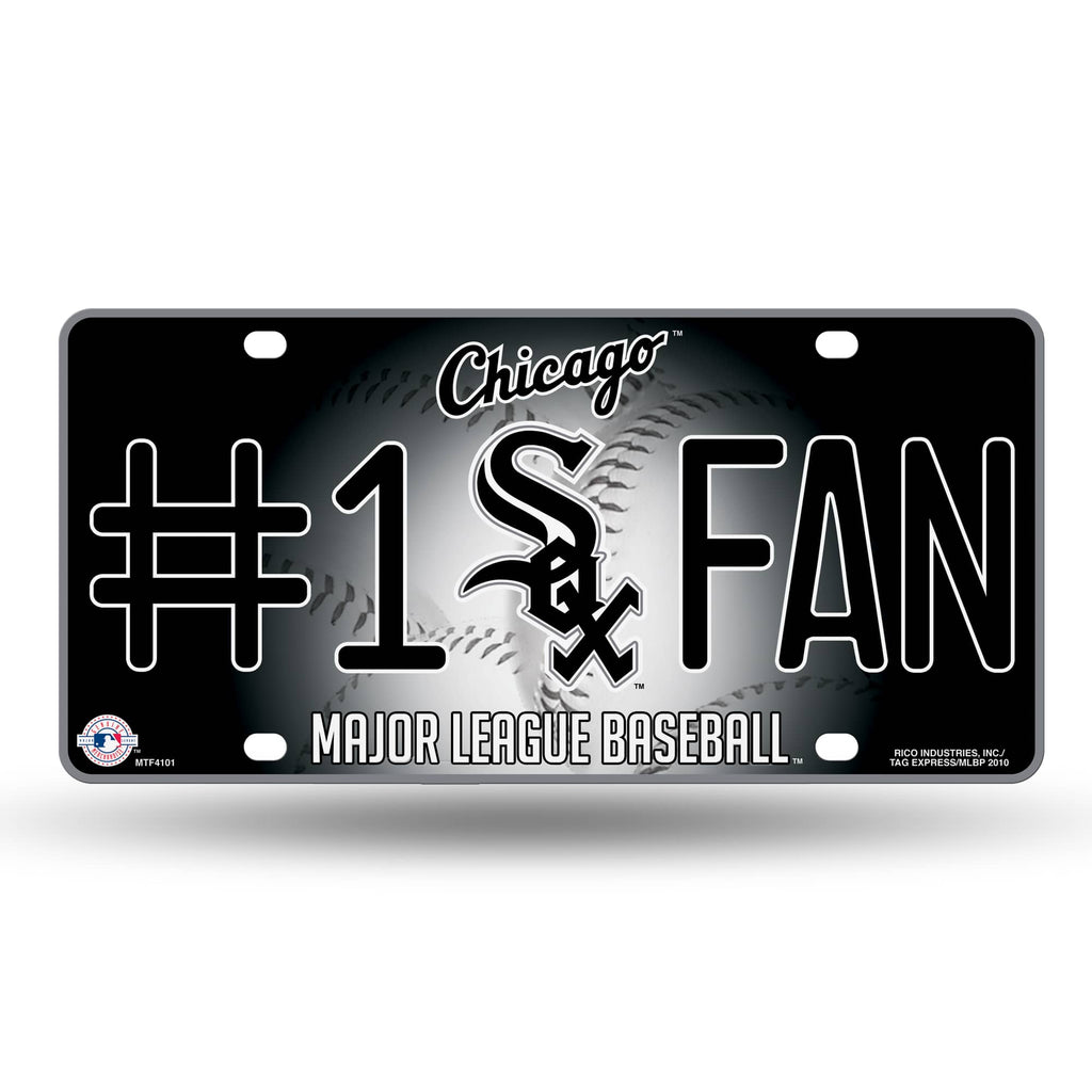 Chicago White Sox  #1 Fan Car Truck Tag License Plate Mlb Baseball Metal Sign