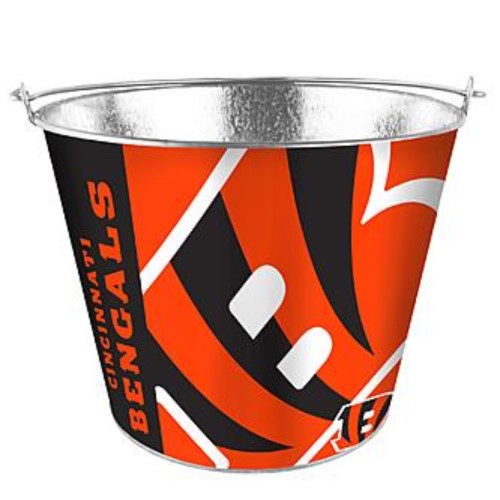 NFL Aluminum Bucket 5 QT Drink Party Pail Ice Metal  - Choose Your Team