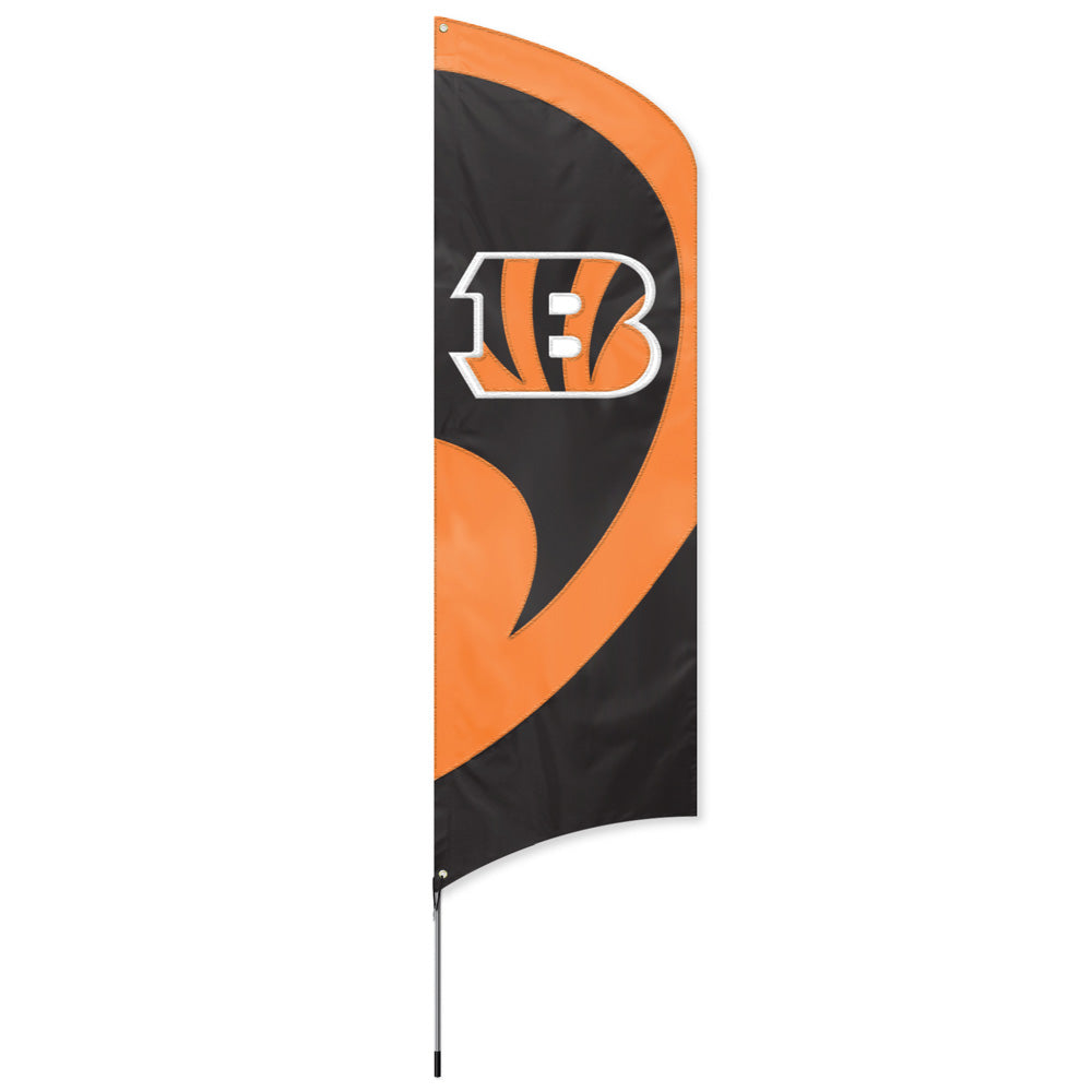 CINCINNATI BENGALS  8.5 FOOT TALL TEAM FLAG 11.5' POLE SIGN BANNER 8 1/2' TAILGATE