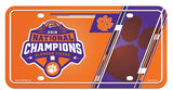 Clemson Tigers 2018 National Champs Metal Car Truck Tag License Plate University