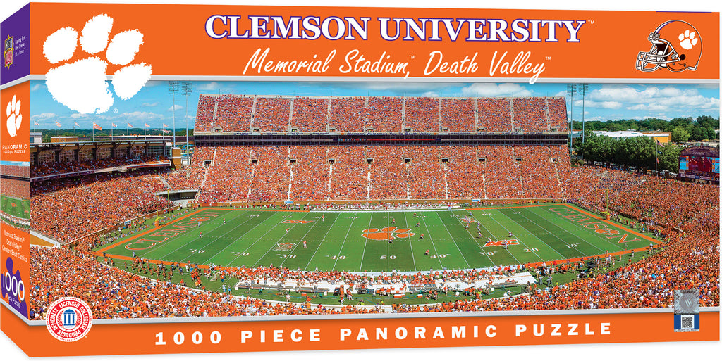 Clemson Tigers Stadium Panoramic Jigsaw Puzzle Ncaa 1000 Pc Memorial Stadium