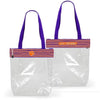 Clemson Tigers Clear Zipper Stadium Tote Approved Purse Bag Ncaa Inside Pocket