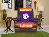 Clemson Tigers Furniture Protector Cover Recliner Reversible Elastic