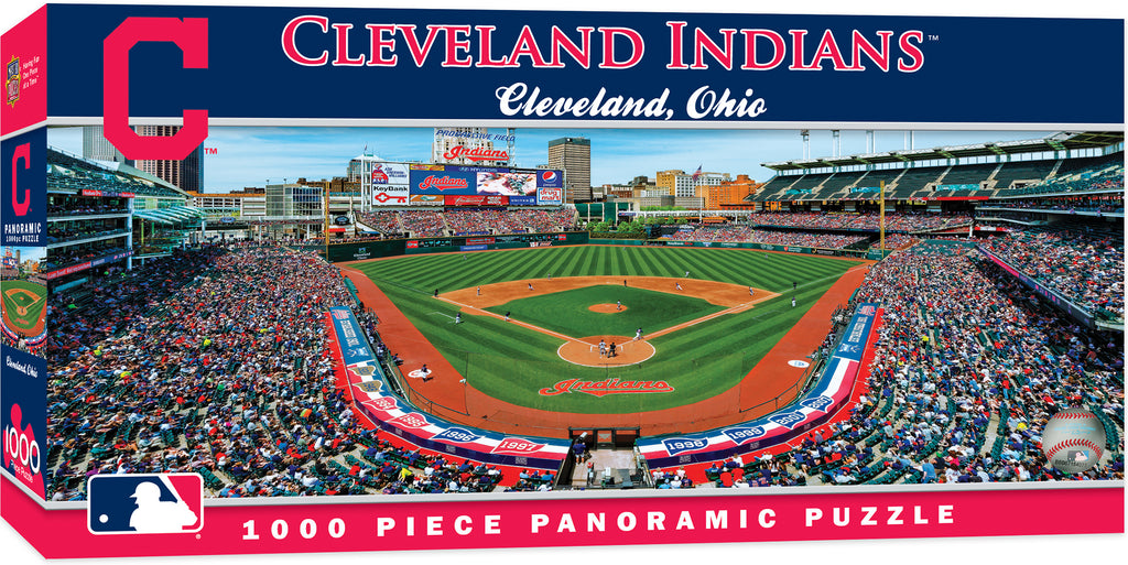 Cleveland Indians Stadium Panoramic Jigsaw Puzzle MLB 1000 pc Progressive Field
