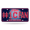 Cleveland Indians #1 Fan Car Truck Tag License Plate Mlb Baseball Metal Sign