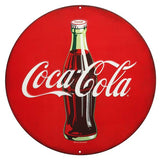 Coca-Cola Bottle Round Embossed Tin 12