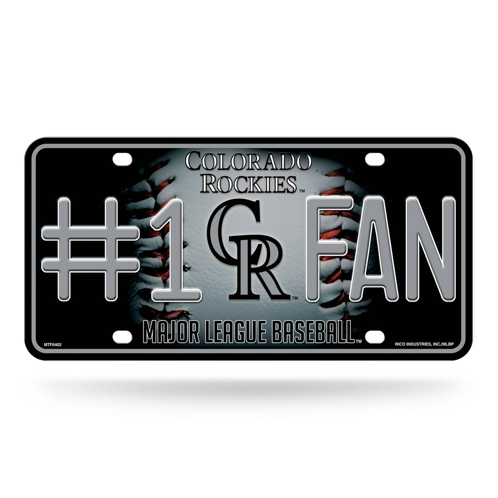 Colorado Rockies #1 Fan Car Truck Tag License Plate Mlb Baseball Metal Sign