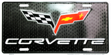 Corvette Chevy License Plate Aluminum Chevrolet Sign Embossed Auto Racing Flags