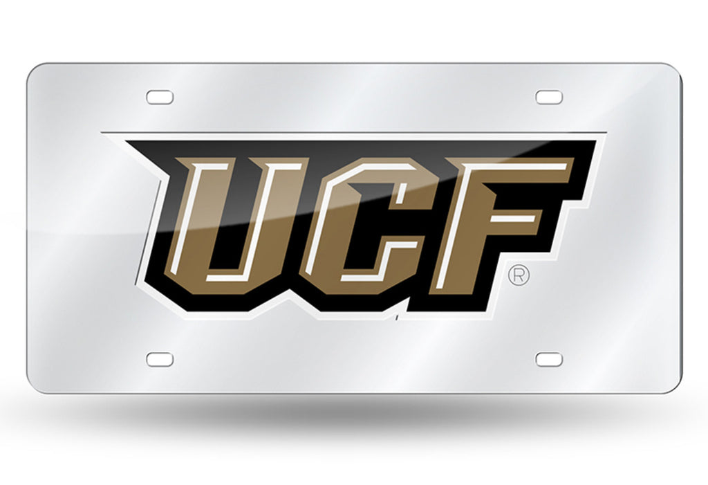 Ucf Knights Central Florida Silver Mirror Car Tag Laser License Plate University