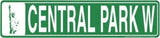 Central Park W Street Sign