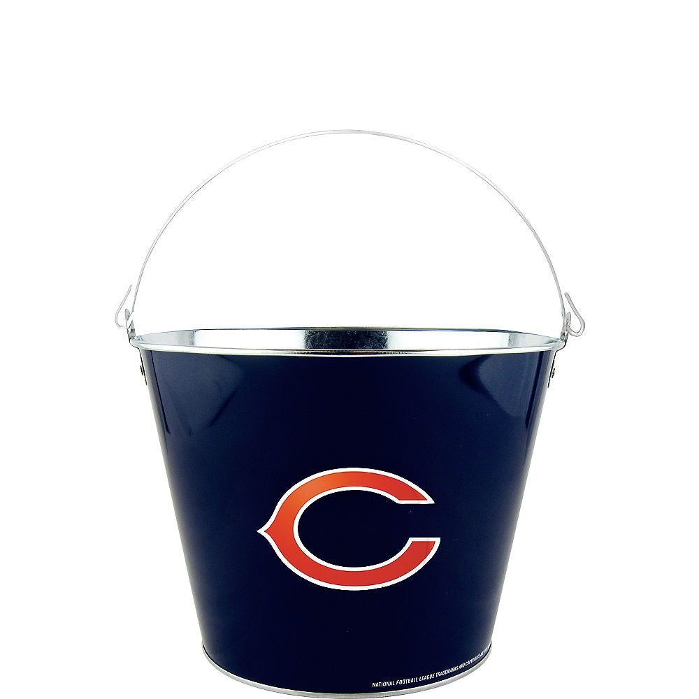 NFL Aluminum Bucket 5 QT Drink Party Pail Ice Metal  - Choose Your Team