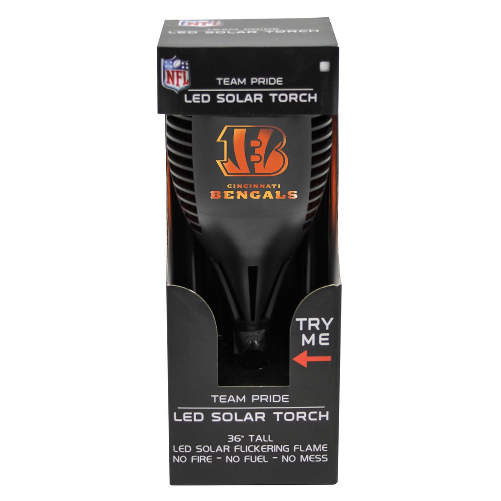 Cincinnati Bengals LED Solar Flickering Torch 36"