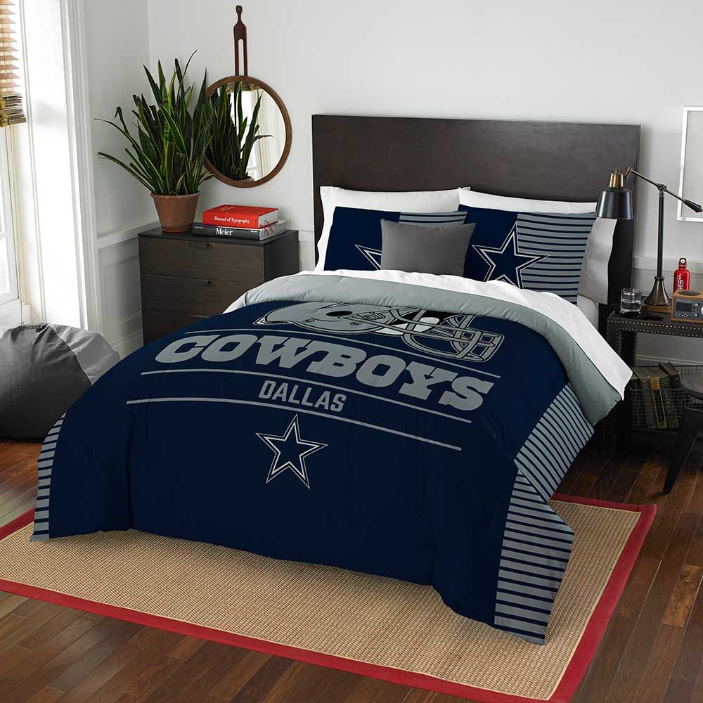 Dallas Cowboys Full/Queen Comforter And Sham 3Pc Set Draft Northwest Nfl