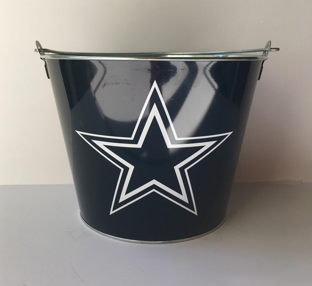 NFL Aluminum Bucket 5 QT Drink Party Pail Ice Metal  - Choose Your Team
