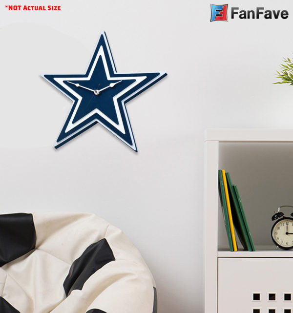 Dallas Cowboys 3D Foam Wall Clock  Den Office Mancave Sports Room Logo