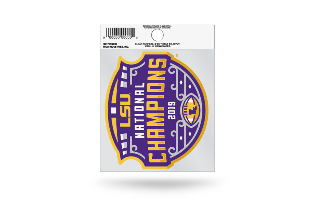 LSU Tigers National Champions 2019 Static Cling Decal