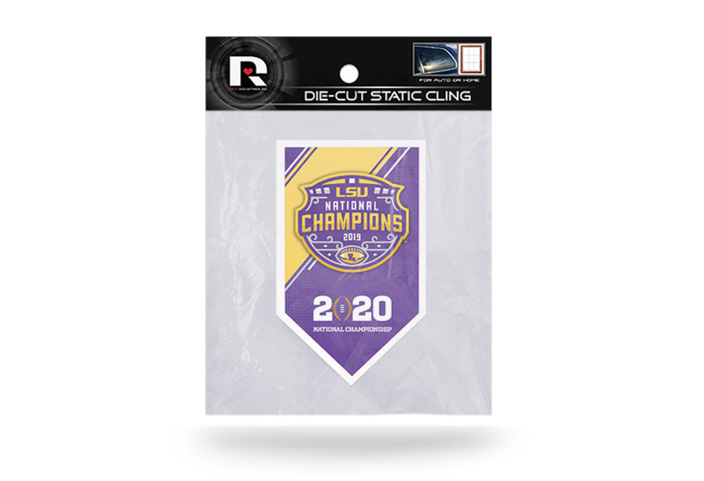 LSU Tigers National Champions 2019-2020 Static Cling Die-Cut Decal